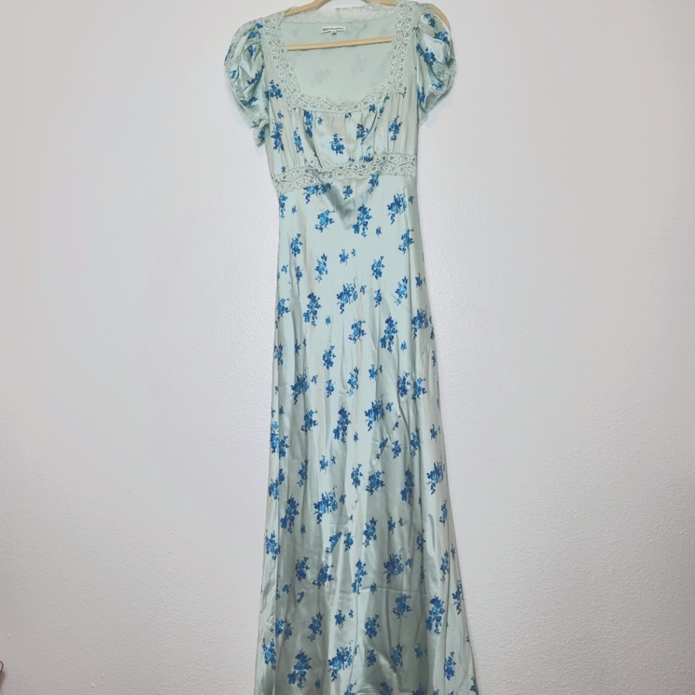 Reformation Clarisse Silk Floral Dress Leonie Size 6 - Picture 2 of 11